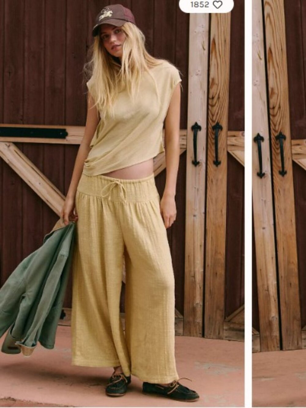 FREE PEOPLE NEW WITH TAGS SUMMER DRIFT PANT SET COLOR REED SIZE XL NEW